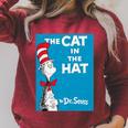 Kids Dr Seuss The Cat In The Hat Book Cover Performance Raglan Sleeve Sweatshirt Heather Dust