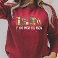 If You Know You Know Six Seven Book Christmas Raglan Sleeve Sweatshirt Heather Dust