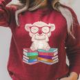 Koala Bear Reading Books Koala Raglan Sleeve Sweatshirt Heather Dust