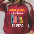 Ladies Books Just a Girl Who Loves To Read Girl Raglan Sleeve Sweatshirt Heather Dust Ladies Books Just a Girl Who Loves To Read Girl Raglan Sleeve Sweatshirt Heather Dust
