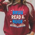 Language English Teacher Bruh Read A Book Raglan Sleeve Sweatshirt Heather Dust