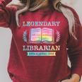 Legendary Librarian Established 1983 Library Book Birthday Raglan Sleeve Sweatshirt Heather Dust