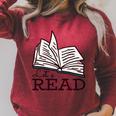 Let's Read Books Raglan Sleeve Sweatshirt Heather Dust