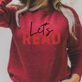 Let's Read National Read A Book Day Reading Month Freedom Raglan Sleeve Sweatshirt Heather Dust Let's Read National Read A Book Day Reading Month Freedom Raglan Sleeve Sweatshirt Heather Dust