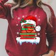 Librarian Book Santa Hat Reader Snow Pajamas Christmas Raglan Sleeve Sweatshirt Heather Dust Librarian Book Santa Hat Reader Snow Pajamas Christmas Raglan Sleeve Sweatshirt Heather Dust