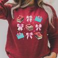 Librarian Library Books Girl Coquette Bow Pink Mom Raglan Sleeve Sweatshirt Heather Dust Librarian Library Books Girl Coquette Bow Pink Mom Raglan Sleeve Sweatshirt Heather Dust
