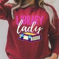 Librarian Library Reading Bookworm Books Raglan Sleeve Sweatshirt Heather Dust