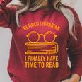 Librarian Retirement Library Books Lovers Raglan Sleeve Sweatshirt Heather Dust