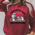 Libraries Are For Everyone Read Banned Book Librarian Reader Raglan Sleeve Sweatshirt Heather Dust Libraries Are For Everyone Read Banned Book Librarian Reader Raglan Sleeve Sweatshirt Heather Dust