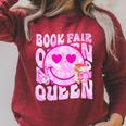 Library Book Fair Queen Vibe Groovy Tie Dye School Reading Raglan Sleeve Sweatshirt Heather Dust Library Book Fair Queen Vibe Groovy Tie Dye School Reading Raglan Sleeve Sweatshirt Heather Dust