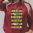 Library Book Lover Reading Reader Bookshelf Plants Raglan Sleeve Sweatshirt Heather Dust