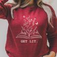 Library Book Wildflowers Lovers Literature Teacher Raglan Sleeve Sweatshirt Heather Dust Library Book Wildflowers Lovers Literature Teacher Raglan Sleeve Sweatshirt Heather Dust
