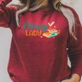 Library Carin Library Reader Book Worm Raglan Sleeve Sweatshirt Heather Dust