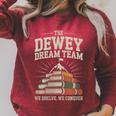 Library Dream Team Mountain Of Books Librarian Premium Tri-Blend Raglan Sleeve Sweatshirt Heather Dust