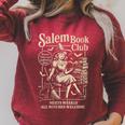 Library Halloween Shirt Salem Book Club Witch Raglan Sleeve Sweatshirt Heather Dust