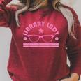 Library Lady Tshirt Bookworm Book Nerd Tee Raglan Sleeve Sweatshirt Heather Dust