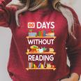 Library Librarian Bookworm Book 00 Days Without Reading Premium Tri-Blend Raglan Sleeve Sweatshirt Heather Dust