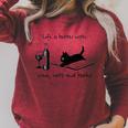 Life Is Better With Wine Cats And Books Raglan Sleeve Sweatshirt Heather Dust