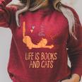 Life Is Books And Cats Book Lover Cat Mom Bookworm Cat Dad Raglan Sleeve Sweatshirt Heather Dust Life Is Books And Cats Book Lover Cat Mom Bookworm Cat Dad Raglan Sleeve Sweatshirt Heather Dust