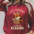 Life’s Too Short To Not Be Reading Cute Fox Book Lover Raglan Sleeve Sweatshirt Heather Dust Life’s Too Short To Not Be Reading Cute Fox Book Lover Raglan Sleeve Sweatshirt Heather Dust