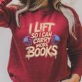 Lift I Can Carry More Books Gym Readers Raglan Sleeve Sweatshirt Heather Dust Lift I Can Carry More Books Gym Readers Raglan Sleeve Sweatshirt Heather Dust