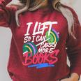 Lift So I Can Carry More Books Lovers Gym Reader Raglan Sleeve Sweatshirt Heather Dust Lift So I Can Carry More Books Lovers Gym Reader Raglan Sleeve Sweatshirt Heather Dust