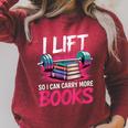 I Lift So I Can Carry More Books Reader Gym Bookworm Raglan Sleeve Sweatshirt Heather Dust I Lift So I Can Carry More Books Reader Gym Bookworm Raglan Sleeve Sweatshirt Heather Dust