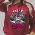 I Lift So I Can Carry More Books Reader Weightlifting Premium Tri-Blend Raglan Sleeve Sweatshirt Heather Dust I Lift So I Can Carry More Books Reader Weightlifting Premium Tri-Blend Raglan Sleeve Sweatshirt Heather Dust