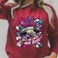 I Lift So I Can Carry More Books Reader Weightlifting Raglan Sleeve Sweatshirt Heather Dust