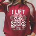 I Lift So I Can Carry More Books Reading Reader Book Workout Raglan Sleeve Sweatshirt Heather Dust I Lift So I Can Carry More Books Reading Reader Book Workout Raglan Sleeve Sweatshirt Heather Dust