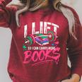 I Lift So I Can Carry More Books Reading Reader Workout Gym Raglan Sleeve Sweatshirt Heather Dust I Lift So I Can Carry More Books Reading Reader Workout Gym Raglan Sleeve Sweatshirt Heather Dust