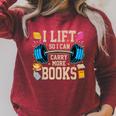 I Lift So I Can Carry More Books Reading Reader Workout Raglan Sleeve Sweatshirt Heather Dust I Lift So I Can Carry More Books Reading Reader Workout Raglan Sleeve Sweatshirt Heather Dust
