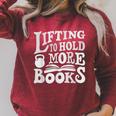 Lifting To Hold More Books Reading Reader Workout Lovers Raglan Sleeve Sweatshirt Heather Dust Lifting To Hold More Books Reading Reader Workout Lovers Raglan Sleeve Sweatshirt Heather Dust