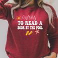 Most Likely To Read a Book By The Pool Raglan Sleeve Sweatshirt Heather Dust