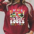 Most Likely To Read Books All Summer Book Lovers Last Day Raglan Sleeve Sweatshirt Heather Dust