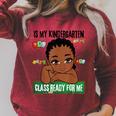 Lil Mr Kindergarten Prince Boys Melanin Boy Read Books Raglan Sleeve Sweatshirt Heather Dust