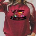 Literary Gangster Book Lover Bookish Bookworm Reader For Her Raglan Sleeve Sweatshirt Heather Dust