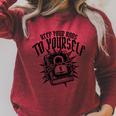 Literary Keep Your Bans Book Lover Anti Censorship Reading Raglan Sleeve Sweatshirt Heather Dust