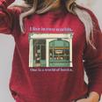 I Live In Two Worlds One Is A World Of Books Raglan Sleeve Sweatshirt Heather Dust I Live In Two Worlds One Is A World Of Books Raglan Sleeve Sweatshirt Heather Dust