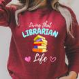 Living That Librarian Life Library Book Lover Raglan Sleeve Sweatshirt Heather Dust Living That Librarian Life Library Book Lover Raglan Sleeve Sweatshirt Heather Dust
