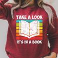 Take a Look Its In a Book Raglan Sleeve Sweatshirt Heather Dust