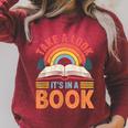 Take A Look It's In A Book Retro Reading Book Lover Raglan Sleeve Sweatshirt Heather Dust Take A Look It's In A Book Retro Reading Book Lover Raglan Sleeve Sweatshirt Heather Dust