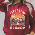 Take a Look It’s In a Book Vintage Sunset Mountain Reading Raglan Sleeve Sweatshirt Heather Dust Take a Look It’s In a Book Vintage Sunset Mountain Reading Raglan Sleeve Sweatshirt Heather Dust