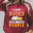 I Love Books More Than People Library Book Lover Raglan Sleeve Sweatshirt Heather Dust I Love Books More Than People Library Book Lover Raglan Sleeve Sweatshirt Heather Dust