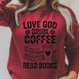 Love God Drink Coffee Read Books For Book Lovers Raglan Sleeve Sweatshirt Heather Dust Love God Drink Coffee Read Books For Book Lovers Raglan Sleeve Sweatshirt Heather Dust