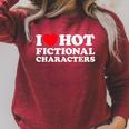 I Love Hot Fictional Characters Book Movie Game Fandom Raglan Sleeve Sweatshirt Heather Dust I Love Hot Fictional Characters Book Movie Game Fandom Raglan Sleeve Sweatshirt Heather Dust