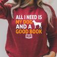 i Love Reading Apparel All i Need Is My Dog And a Good Book For Men Women Raglan Sleeve Sweatshirt Heather Dust i Love Reading Apparel All i Need Is My Dog And a Good Book For Men Women Raglan Sleeve Sweatshirt Heather Dust