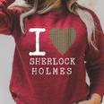I Love Sherlock Holmes Mystery Books Novelty Raglan Sleeve Sweatshirt Heather Dust I Love Sherlock Holmes Mystery Books Novelty Raglan Sleeve Sweatshirt Heather Dust