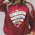 What I Love Most In The World Are My Books Librarian Raglan Sleeve Sweatshirt Heather Dust