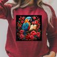 Macaw Reading A Book Raglan Sleeve Sweatshirt Heather Dust Macaw Reading A Book Raglan Sleeve Sweatshirt Heather Dust